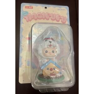 POP MART Hacipupu Figure Fluffy Puppy Dog House Blister Pack Collectible Flocked